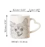 Chihuahua long-haired - cup with a dog, adorable cup with a heart-shaped handle, universal gift from the Art-Dog brand