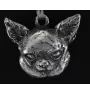Chihuahua à poil court - un collier avec un chien, un pendentif de chien sur une chaîne en argent, un bijou unique de la marque Art-Dog