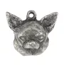 Chihuahua à poil court - un collier avec un chien, un pendentif de chien sur une chaîne en argent, un bijou unique de la marque Art-Dog