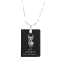 Chihuahua long-haired - Crystal pendant with dog, silver necklace with photo, personalised pendant by Art-Dog brand