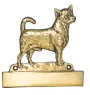 Chihuahua Kurzhaar - Haustürschild mit Hund, Messingschild mit Namen, personalisiertes Türschild mit Markennamen Art-Dog