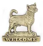Chihuahua Kurzhaar - Türschild mit Hund, messingfarbenes Willkommensschild, einzigartiges Schild mit der Aufschrift Welcome von der Marke Art-Dog