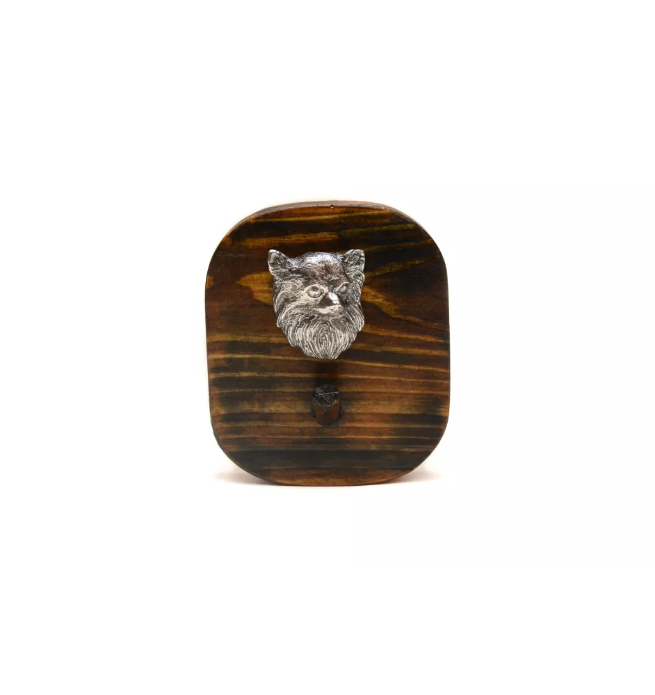 Chihuahua długowłosy wieszak drewniany pojedynczy Art-Dog