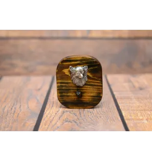 Chihuahua długowłosy wieszak drewniany pojedynczy Art-Dog