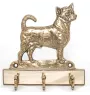Chihuahua à poil court - porte-clés avec chien, support en laiton pour accessoires pour chiens, élégante décoration pour le couloir de la marque Art-Dog
