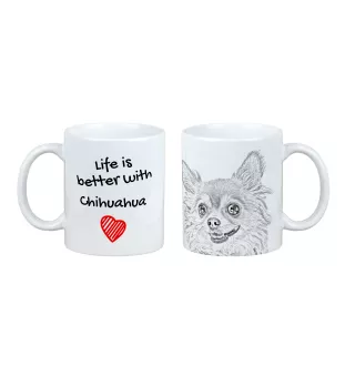 Chihuahua Langhaar - Tasse mit Hund, Tasse mit Bild, personalisiertes Geschenk der Marke Art-Dog