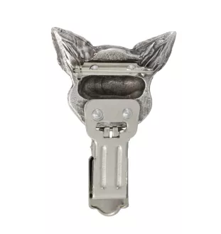 Chihuahua Kurzhaar I - Brosche mit Clip, Startnummernhalter, versilberte Anstecknadel für Hundeausstellungen der Marke Art-Dog