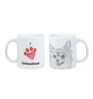 Chihuahua Langhaar - Tasse mit Hund, entzückende Tasse mit Grafik, Geschenk mit Ihrem Foto von der Marke Art-Dog