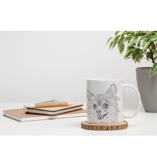 Chihuahua Langhaar - Tasse mit Hund, entzückende Tasse mit Grafik, Geschenk mit Ihrem Foto von der Marke Art-Dog