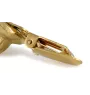 Chihuahua short-haired, Chihuahua smooth I - brooch with a clip, gold-plated holder for a race number, elegant dog show pin from Art-Dog brand