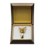 Chihuahua short-haired, Chihuahua smooth I - brooch with a clip, gold-plated holder for a start number, a gift for a dog show by Art-Dog brand.