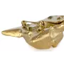Chihuahua short-haired, Chihuahua smooth I - brooch with a clip, gold-plated holder for a start number, a gift for a dog show by Art-Dog brand.
