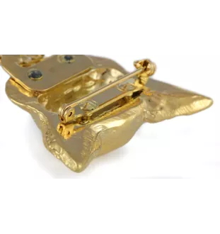 Chihuahua à poil court I - broche avec pince, support doré pour numéro de départ, cadeau pour exposition de chiens de la marque Art-Dog