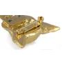 Chihuahua short-haired, Chihuahua smooth I - brooch with a clip, gold-plated holder for a start number, a gift for a dog show by Art-Dog brand.