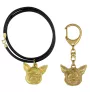 Chihuahua à poil court - porte-clés et collier avec chien dans une boîte, produit plaqué or de haute qualité, marque Art-Dog