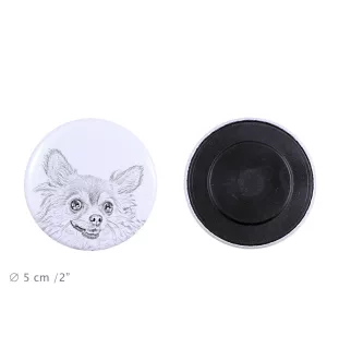 Chihuahua à poil court I - aimant avec un œil de chien, exceptionnellement léger, aimant puissant, produit fabriqué à la main par la marque Art-Dog