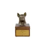 Chihuahua short-haired, Chihuahua smooth I - urn for dog ashes with a statuette, small urn for a dog, personalized urn with a bust of a dog by Art-Dog brand