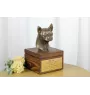 Chihuahua short-haired, Chihuahua smooth I - urn for dog ashes with a statuette, small urn for a dog, personalized urn with a bust of a dog by Art-Dog brand