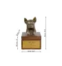 Chihuahua short-haired, Chihuahua smooth I - urn for dog ashes with a statuette, small urn for a dog, personalized urn with a bust of a dog by Art-Dog brand