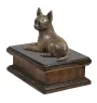 Chihuahua short-haired, Chihuahua smooth - urn for dog ashes, classic urn with a statuette, elegant urn with a dog by Art-Dog brand