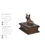Chihuahua short-haired, Chihuahua smooth - urn for dog ashes, classic urn with a statuette, elegant urn with a dog by Art-Dog brand