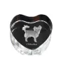 Chihuahua short-haired, Chihuahua smooth - a photo of a dog in crystal, crystal heart, unique photo frame from the Art-Dog brand