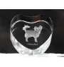Chihuahua short-haired, Chihuahua smooth - a photo of a dog in crystal, crystal heart, unique photo frame from the Art-Dog brand