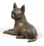 Chihuahua à poil court - statuette de chien, figurine sur un socle blanc, trophée pour exposition de chiens de la marque Art-Dog