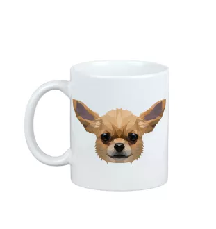 Chihuahua short-haired, Chihuahua smooth - cup with a geometric dog image and the inscription Art-Dog