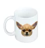 Chihuahua short-haired, Chihuahua smooth - cup with a geometric dog image and the inscription Art-Dog