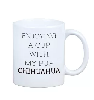 Chihuahua short-haired, Chihuahua smooth - cup with a geometric dog image and the inscription Art-Dog