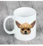 Chihuahua short-haired, Chihuahua smooth - cup with a geometric dog image and the inscription Art-Dog