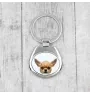 Chihuahua short-haired, Chihuahua smooth - geometric keychain with a photo and the inscription Art-Dog