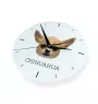 Chihuahua Kurzhaar - geometrische Wanduhr mit Bild und Aufschrift der Marke Art-Dog