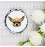 Chihuahua Kurzhaar - Spiegel mit Foto und geometrischem Aufdruck der Marke Art-Dog