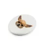 Chihuahua short-haired, Chihuahua smooth - a plate with a geometric design and the brand name Art-Dog