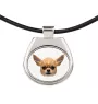 Chihuahua à poil court - collier avec une photo et un motif géométrique de la marque Art-Dog