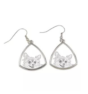 Chihuahua short-haired, Chihuahua smooth I - dog earrings, hanging earrings with a picture, personalized jewelry with Art-Dog brand print