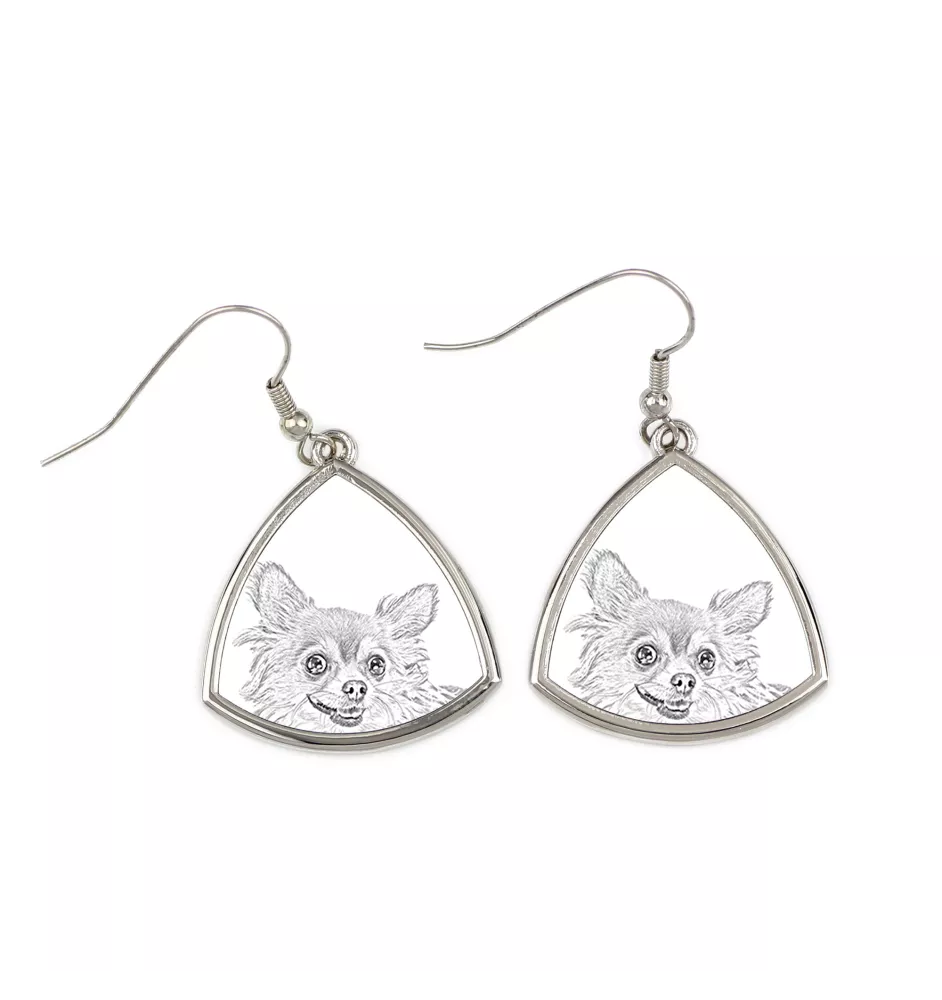 Chihuahua à poil court I - boucles d'oreilles avec chien, boucles d'oreilles pendantes avec photo, bijoux personnalisés avec impression de la marque Art-Dog