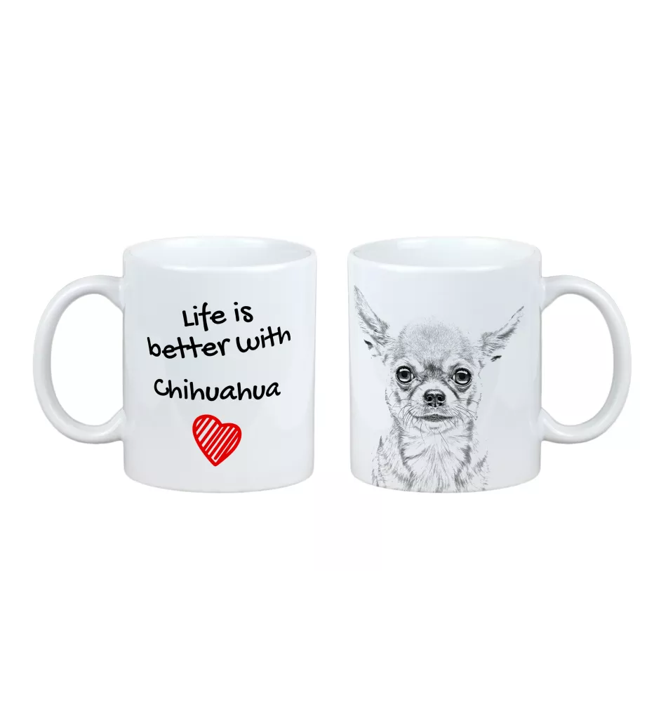 Chihuahua à poil court - tasse avec chien, tasse avec photo, cadeau personnalisé de la marque Art-Dog