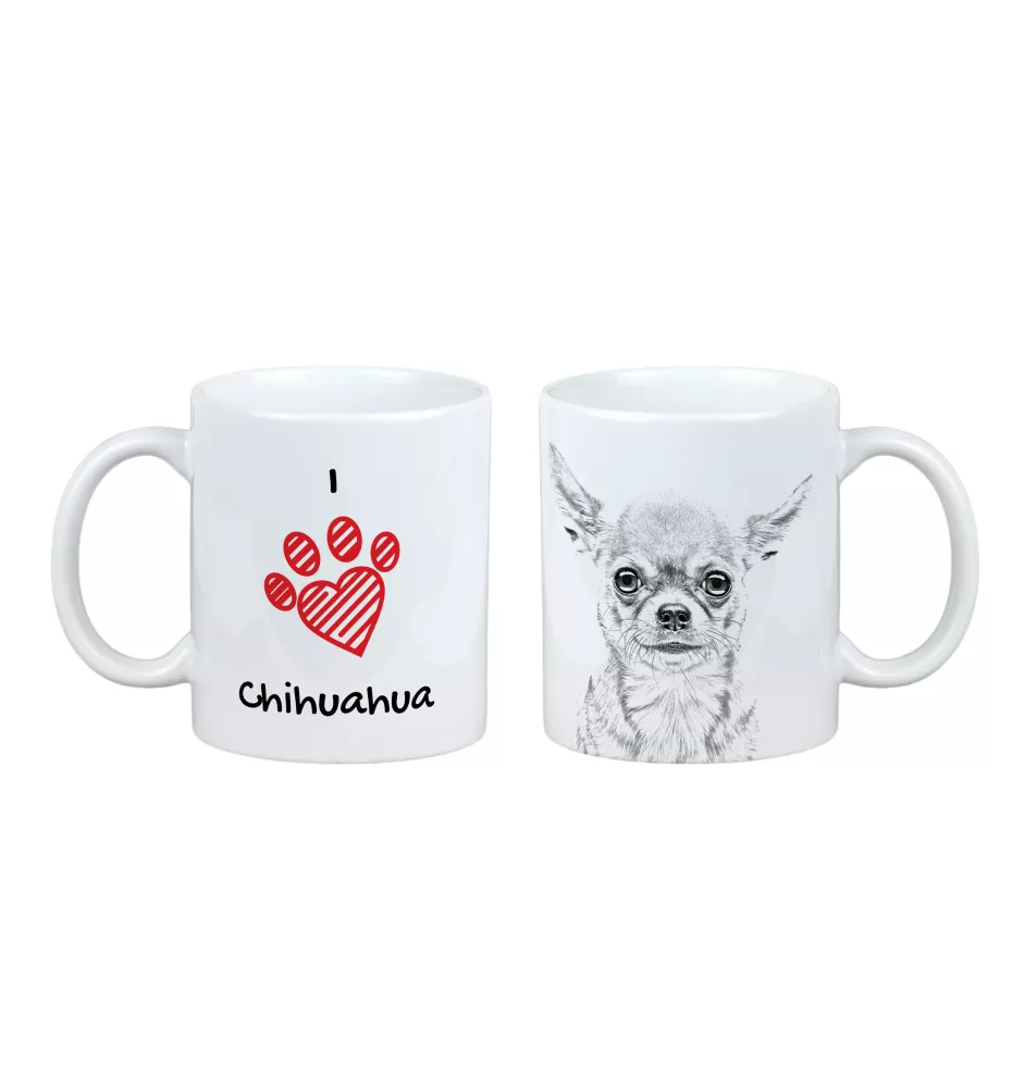 Chihuahua à poil court - tasse avec chien, une tasse adorable avec une illustration, un cadeau avec votre photo de la marque Art-Dog