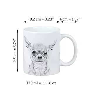 Chihuahua short-haired, Chihuahua smooth - cup with a dog, cute cup with graphics, a gift with your photo from the Art-Dog brand
