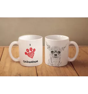 Chihuahua à poil court - tasse avec chien, une tasse adorable avec une illustration, un cadeau avec votre photo de la marque Art-Dog