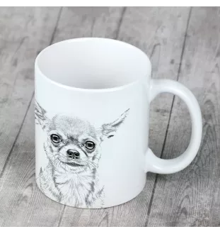 Chihuahua à poil court - tasse avec chien, une tasse joyeuse pour les amoureux des chiens, un cadeau personnalisé de la marque Art-Dog