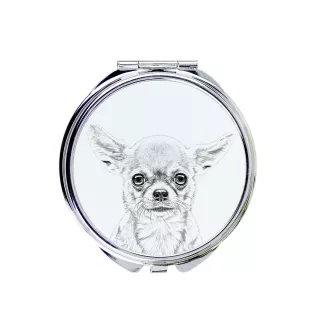 Chihuahua krótkowłosy lusterko ze zdjęciem psa Art-Dog