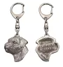 Border Terrier - Silver-plated key ring with dog, handbag decoration, backpack pendant by Art-Dog brand