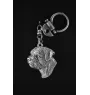 Border Terrier - Silver-plated key ring with dog, handbag decoration, backpack pendant by Art-Dog brand