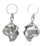 Border Terrier - Silver-plated dog pendant, handbag decoration, backpack pendant by Art-Dog brand