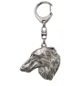Barzoi, Levrier De Chasse Russe, Lévrier russe - Porte-clés argenté avec chien, décoration de sac à main, pendentif de sac à dos par la marque Art-Dog