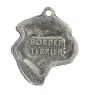 Border Terrier - Silver-plated dog pendant, handbag decoration, backpack pendant by Art-Dog brand